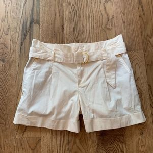 Ann Taylor Loft High Waist Cream Short